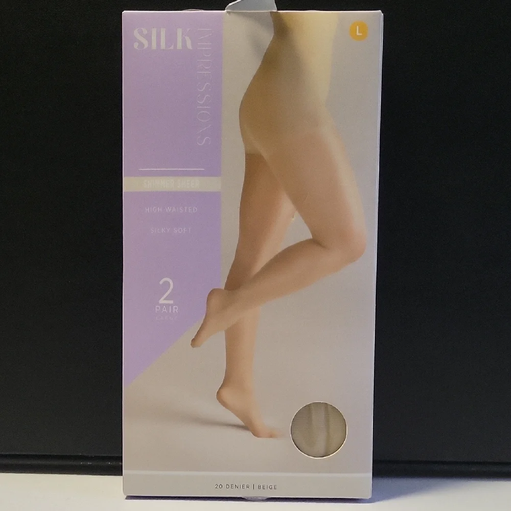 Silk Impressions 2-Pack Sheer Tights in Beige O6